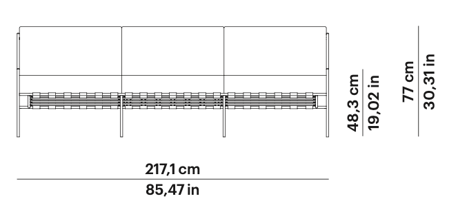 Point Min 3er Gartensofa