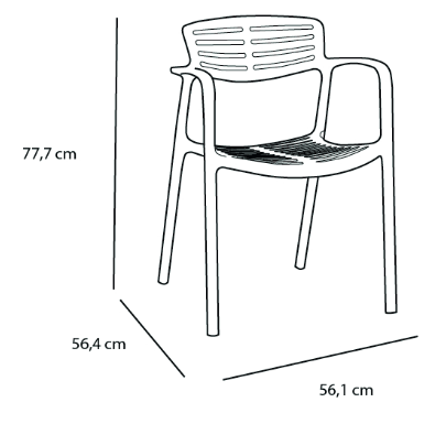 Resol Toledo Aluminium Stuhl